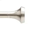 1" 72 - 144" Nickel Ella Adjustable Single Curtain Rod