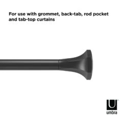 Umbra Sita 1" Rod 72"-144"-Matte Black