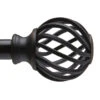 Umbra 48-in To 88-in Burnished Black Steel Curved Curtain Rod