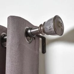 Umbra 36-in To 72-in Pewter Steel Curved Curtain Rod -Umbra 32018675b L