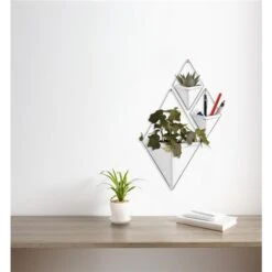 Umbra Trigg Wall Display - Large - White/Nickel