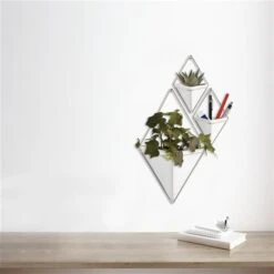 Umbra Trigg Wall Display - Large - White/Nickel -Umbra 330007973 AlternateImage3 l