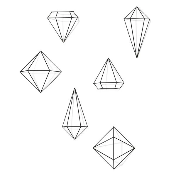 Umbra Prisma Wall Decor - Black - 6-Piece 1 Umbra Prisma Wall Decor - Black - 6-Piece