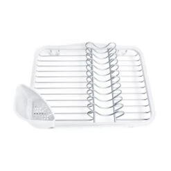 Umbra Sinkin Dish Rack - White/Nickel -Umbra 330008007 AlternateImage7 l