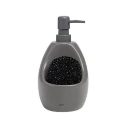 Umbra Joey Charcoal Soap Pump With Scrubby Holder -Umbra 330008050 AlternateImage2 l