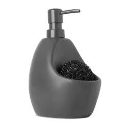 Umbra Joey Charcoal Soap Pump With Scrubby Holder -Umbra 330008050 MainImage 001 l