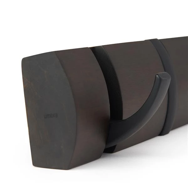 Umbra Flip Walnut 5 Hook 3 Umbra Flip Walnut 5 Hook - Image 3