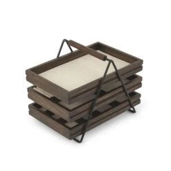 Umbra Terrace 7.75-in X 7-in X 10-in Black Walnut Jewelry Tray -Umbra 330008133 MainImage 001 l