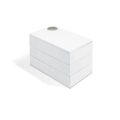 Umbra Spindle 5-in X 4.75-in X 7.50-in White Storage Jewelry Box