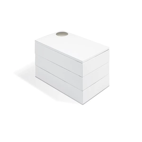 Umbra Spindle 5-in X 4.75-in X 7.50-in White Storage Jewelry Box 1 Umbra Spindle 5-in X 4.75-in X 7.50-in White Storage Jewelry Box