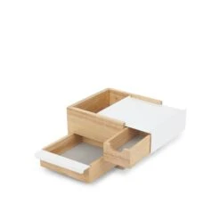 Umbra Stowit 4.45-in X 6.10-in X 6.75-in Natural Jewelry Box 7 Umbra Stowit 4.45-in X 6.10-in X 6.75-in Natural Jewelry Box -Umbra 330008150 AlternateImage1 l