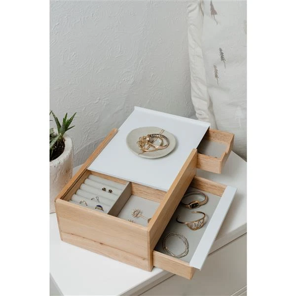 Umbra Stowit 4.45-in X 6.10-in X 6.75-in Natural Jewelry Box 2 Umbra Stowit 4.45-in X 6.10-in X 6.75-in Natural Jewelry Box - Image 2