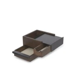 Umbra Mini Stowit 4.45-in X 6.10-in X 6.75-in Black Walnut Jewelry Box