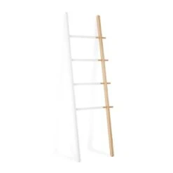 Umbra Matt Carr 60.00-In X 1.63-In White And Natural Hub Ladder -Umbra 330008240 AlternateImage1 l