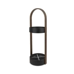 Umbra Hub Umbrella Stand - Black/Walnut