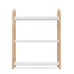 Umbra Bellwood 10.03-in D X 28.4-in W X 35.4-in H 3-Tier White And Natural Wood Freestanding Shelf 7 Umbra Bellwood 10.03-in D X 28.4-in W X 35.4-in H 3-Tier White And Natural Wood Freestanding Shelf -Umbra 331042241 AlternateImage2 l