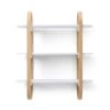 Umbra Bellwood 25.67-in L X 29.5-in H X 9.3-in D White And Natural Wood Wall Shelf
