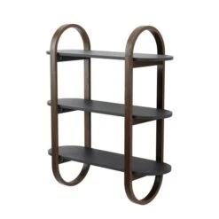 Umbra Bellwood 25.67-in L X 29.5-in H X 9.3-in D Black And Walnut Wood Wall Shelf 7 Umbra Bellwood 25.67-in L X 29.5-in H X 9.3-in D Black And Walnut Wood Wall Shelf -Umbra 331042260 MainImage 001 l