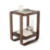 Umbra Bellwood Aged Walnut Wood Square End Table