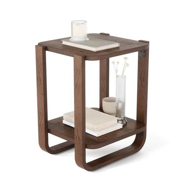 Umbra Bellwood Aged Walnut Wood Square End Table 1 Umbra Bellwood Aged Walnut Wood Square End Table