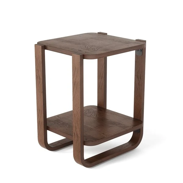 Umbra Bellwood Aged Walnut Wood Square End Table 4 Umbra Bellwood Aged Walnut Wood Square End Table - Image 4