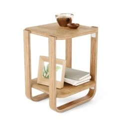 Umbra Bellwood Natural Wood Square End Table
