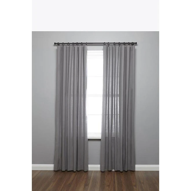 Umbra "Cappa" Curtain Rod - 66po To 120po - Brushed Black 3 Umbra "Cappa" Curtain Rod - 66po To 120po - Brushed Black - Image 3