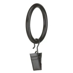 Umbra 7-Pack 1-in Black Steel Curtain Ring