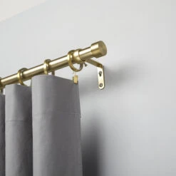 Umbra Cappa Metal Curtain Rod - Brass - 66 To 120-in