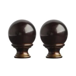 Umbra 2-Pack Bronze Steel Curtain Rod Finials