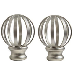 Umbra 2-Pack Nickel Steel Curtain Rod Finials