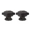 Umbra 2-Pack Black Steel Curtain Rod Finials