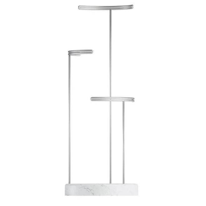 Umbra Tesora Jewelry Stand White/Nickel 4 Umbra Tesora Jewelry Stand White/Nickel - Image 4