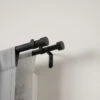 Umbra Cappa Stainless Steel Double Curtain Rod - Black - 36 To 66-in