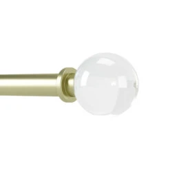 Umbra Leona Stainless Steel Curtain Rod - Brass Finish - 36 To 72-in
