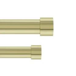 Umbra Cappa Brass Double Curtain Rod - Gold - 66 To 120-in -Umbra 56836161 L