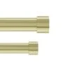 Umbra Cappa Brass Double Curtain Rod - Gold Finish - 36 To 66-in