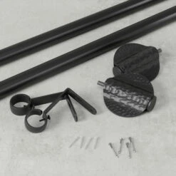 Umbra Odyssey Stainless Steel Curtain Rod - Matte Black - 42 To 120-in