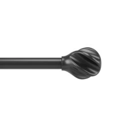 Umbra Helix Stainless Steel Curtain Rod - Matte Black - 42 To 120-in -Umbra 56836169 L