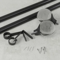 Umbra Orba Stainless Steel Curtain Rod - Matte Black - 36 To 72-in -Umbra 56836174b L