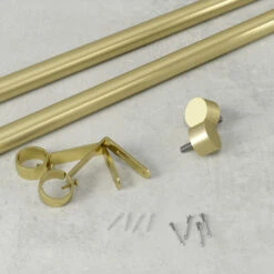 Umbra Cappa Stainless Steel Curtain Rod - Brass - 120 To 180-in -Umbra 56836180b L