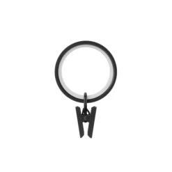 Umbra Cappa Steel Curtain Clip Ring - Matte Black - Set Of 7