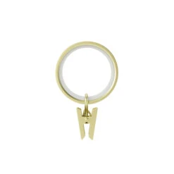 Umbra Cappa Steel Curtain Clip Ring - Brass Finish - Set Of 7