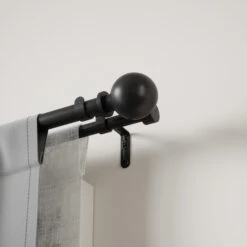 Umbra Bolas Double Adjustable Curtain Rod - Matte Black - 72 To 144-in -Umbra 56836190d L
