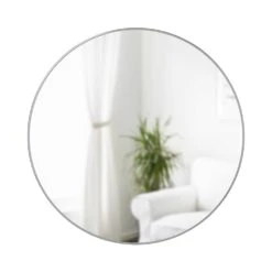 Umbra Hubba Modern Round Mirror With Metallic Finish